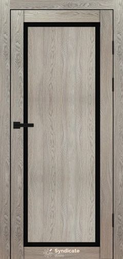 Міжкімнатні двері Syndicate Doors (40 мм)  PVC SD-113 Дуб натуральний Чорне