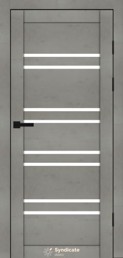 Міжкімнатні двері Syndicate Doors (40 мм)  PVC SD-118 Бетон світлий Сатин