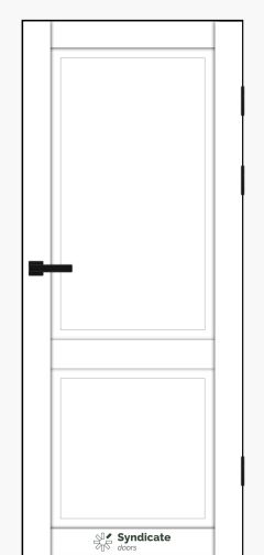 Міжкімнатні двері Syndicate Doors (40 мм)  PVC SD-132 Білий оксамит Глухе