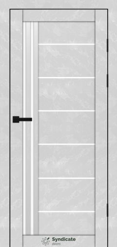 Міжкімнатні двері Syndicate Doors (40 мм)  PVC SD-114 Бетон білий Сатин