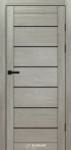 Міжкімнатні двері Syndicate Doors (40 мм)  PVC SD-108 Дуб ровера Чорне