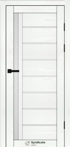 Міжкімнатні двері Syndicate Doors (40 мм)  PVC SD-101 Біла структура Сатин