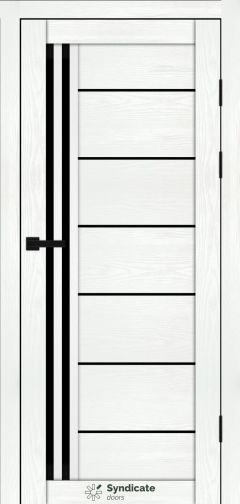 Міжкімнатні двері Syndicate Doors (40 мм)  PVC SD-114 Біла структура Чорне