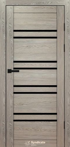 Міжкімнатні двері Syndicate Doors (40 мм)  PVC SD-118 Дуб натуральний Чорне