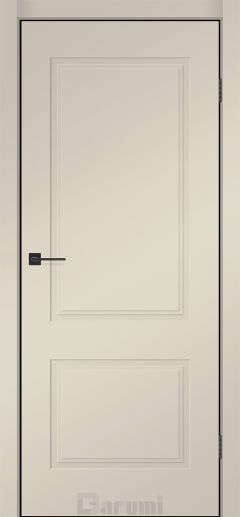 Міжкімнатні двері Darumi SINTRA Classic-02 (40 мм) Сріблястий тауп глухе з чорним торцем