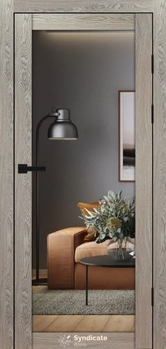 Міжкімнатні двері Syndicate Doors (40 мм)  PVC SD-137 Дуб натуральний Дзеркало