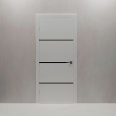 Міжкімнатні двері Danaprisdoors Loft S07 з фарбованим чорним склом