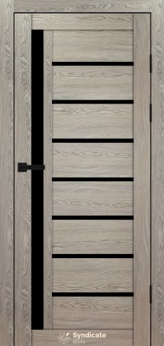 Міжкімнатні двері Syndicate Doors (40 мм)  PVC SD-101 Дуб натуральний Чорне
