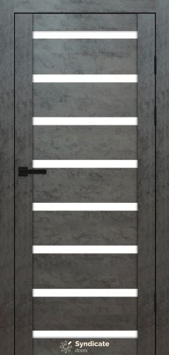 Міжкімнатні двері Syndicate Doors (40 мм)  PVC SD-103 Бетон темний Сатин
