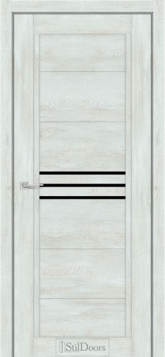 Міжкімнатні Двері StilDoors Ravello (40мм.) Вуд Стайл Чорне скло