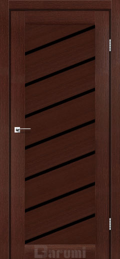 Міжкімнатні двері Darumi Rosalia (40 мм) Венге панга Чорне скло
