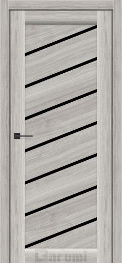 Міжкімнатні двері Darumi Rosalia (40 мм) Горіх вайт рівер Чорне скло