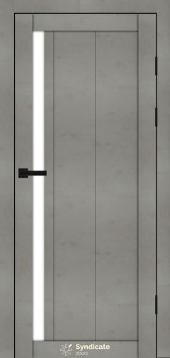 Міжкімнатні двері Syndicate Doors (40 мм)  PVC SD-124 Бетон світлий Сатин