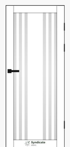 Міжкімнатні двері Syndicate Doors (40 мм)  PVC SD-126 Білий оксамит Сатин