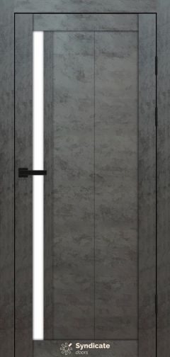 Міжкімнатні двері Syndicate Doors (40 мм)  PVC SD-124 Бетон темний Сатин