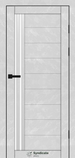 Міжкімнатні двері Syndicate Doors (40 мм)  PVC SD-136 Бетон білий Сатин