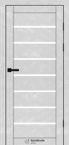 Міжкімнатні двері Syndicate Doors (40 мм)  PVC SD-102 Бетон білий Сатин