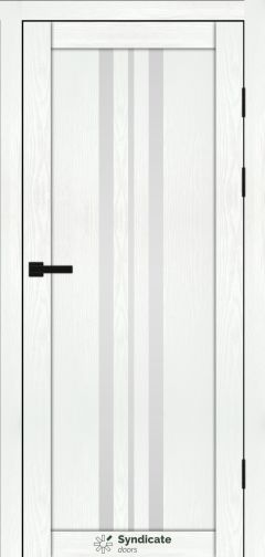 Міжкімнатні двері Syndicate Doors (40 мм)  PVC SD-107 Біла структура Сатин