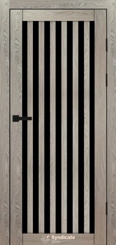 Міжкімнатні двері Syndicate Doors (40 мм)  PVC SD-125 Дуб натуральний Чорне