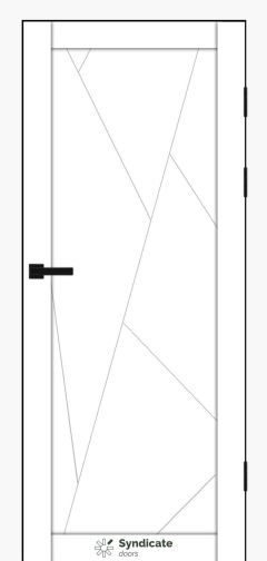 Міжкімнатні двері Syndicate Doors (40 мм)  PVC SD-171 Білий оксамит Глухе
