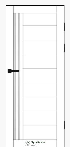 Міжкімнатні двері Syndicate Doors (40 мм)  PVC SD-135 Білий оксамит Сатин