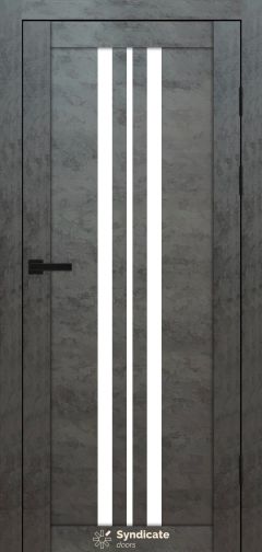 Міжкімнатні двері Syndicate Doors (40 мм)  PVC SD-107 Бетон темний Сатин