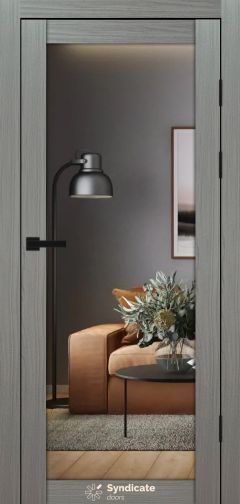 Міжкімнатні двері Syndicate Doors (40 мм)  PVC SD-137 Венге модерна Дзеркало