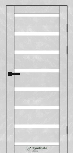 Міжкімнатні двері Syndicate Doors (40 мм)  PVC SD-103 Бетон білий Сатин