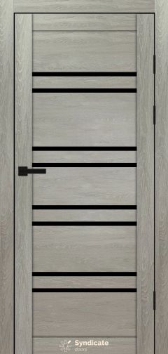 Міжкімнатні двері Syndicate Doors (40 мм)  PVC SD-118 Дуб ровера Чорне