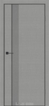 Міжкімнатні двері Darumi MODERN-01 (40 мм) Металевий грей глухе з алюмінієвим молдінгом та алюм. торцем + фрезерування