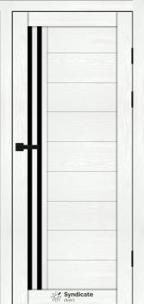Міжкімнатні двері Syndicate Doors (40 мм)  PVC SD-135 Біла структура Чорне