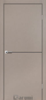 Міжкімнатні двері Darumi Plato PTL-03 (40 мм) Сірий краст Антрацитна вставка+звичайна кромка
