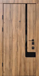 Вхідні двері Qdoors, колекція Авангард, Босфор Ак, дуб артізан/біла емаль