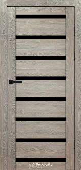 Міжкімнатні двері Syndicate Doors (40 мм)  PVC SD-103 Дуб натуральний Чорне