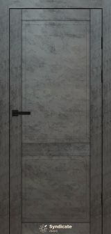 Міжкімнатні двері Syndicate Doors (40 мм)  PVC SD-132 Бетон темний Глухе