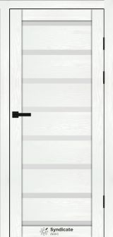 Міжкімнатні двері Syndicate Doors (40 мм)  PVC SD-104 Біла структура Сатин