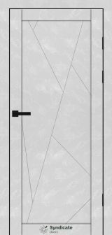 Міжкімнатні двері Syndicate Doors (40 мм)  PVC SD-171 Бетон білий Глухе