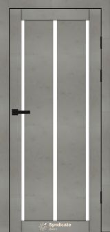 Міжкімнатні двері Syndicate Doors (40 мм)  PVC SD-128 Бетон світлий Сатин