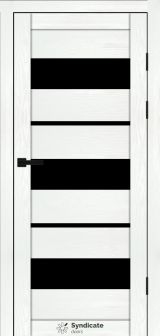 Міжкімнатні двері Syndicate Doors (40 мм)  PVC SD-105 Біла структура Чорне