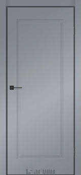 Міжкімнатні двері Darumi SINTRA Classic-01 (40 мм) Сріблястий блиск глухе з алюмюнієвим торцем