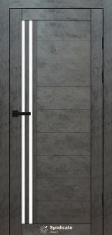 Міжкімнатні двері Syndicate Doors (40 мм)  PVC SD-135 Бетон темний Сатин