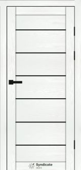 Міжкімнатні двері Syndicate Doors (40 мм)  PVC SD-108 Біла структура Чорне