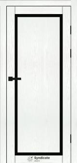 Міжкімнатні двері Syndicate Doors (40 мм)  PVC SD-113 Біла структура Чорне