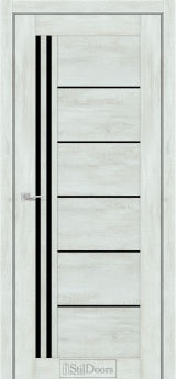 Міжкімнатні Двері StilDoors Vitano (40мм.) Вуд Стайл Чорне скло