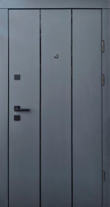 Вхідні двері Qdoors, колекція  Преміум, Вертикаль-Ак, антрацит/ грей софт