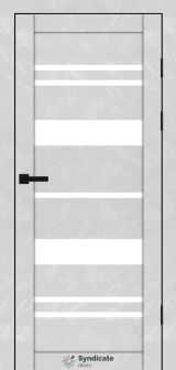 Міжкімнатні двері Syndicate Doors (40 мм)  PVC SD-104 Бетон білий Сатин