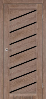 Міжкімнатні двері Darumi Rosalia (40 мм) Горіх бургун Чорне скло