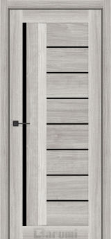 Міжкімнатні двері Darumi Floriana-01 (40 мм) Горіх вайт рівер Чорне скло