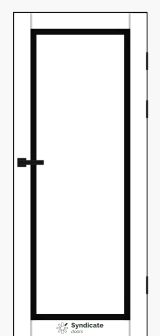 Міжкімнатні двері Syndicate Doors (40 мм)  PVC SD-113 Білий оксамит Чорне