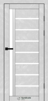 Міжкімнатні двері Syndicate Doors (40 мм)  PVC SD-101 Бетон білий Сатин
